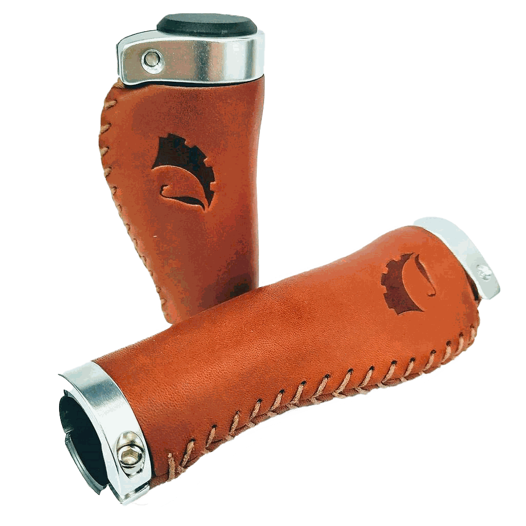 Desiknio Comfort Grips Leather Brown for Pinion